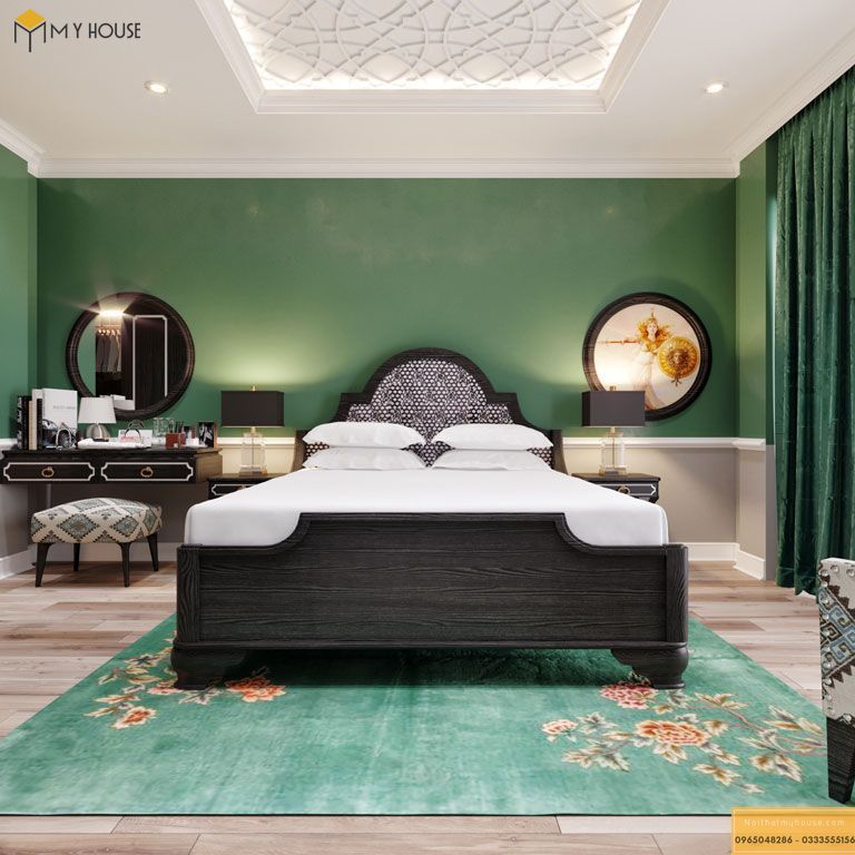 Mẫu phòng ngủ khách sạn theo phong cách Trung Hoa cực đẹp