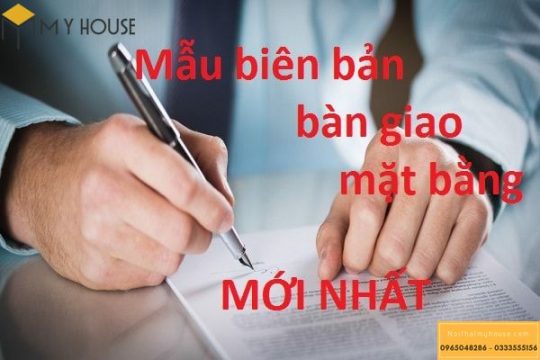 Biên bản bàn giao mặt bằng 5