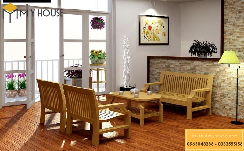 Bàn gỗ ghế là đồ nội thất xuất hiên nhiều trong các phòng khách hiện nay