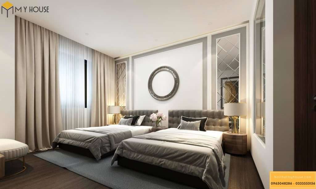 Phòng ngủ thiết kế ấn tượng tinh tế với nội thất bằng gỗ