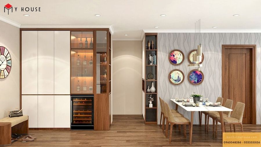 Bố trí nội thất phòng bếp đơn giản tính tế - View 3
