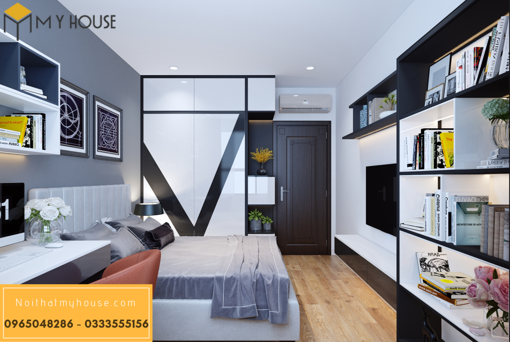 Phòng ngủ được thiết kế từ màu sắc đến ý tưởng mang cá tính sắc nét