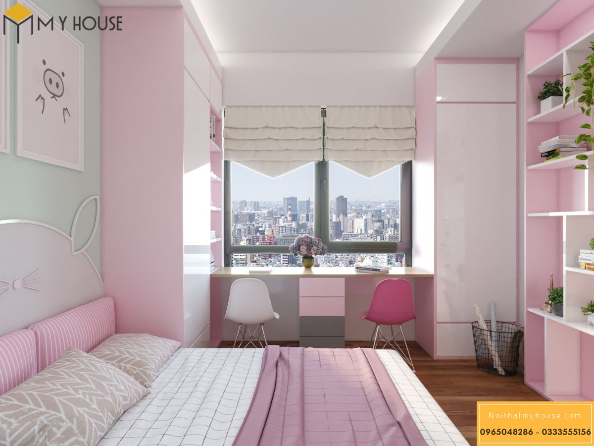 Phòng ngủ ngập tràn sắc màu sẽ tạo cảm giác thích thú cho bé