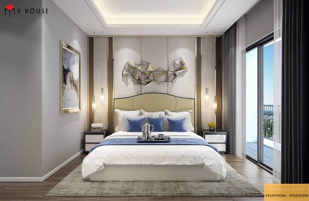 Thiết kế nội thất chung cư cao cấp - Nội thất phòng ngủ master - View 2