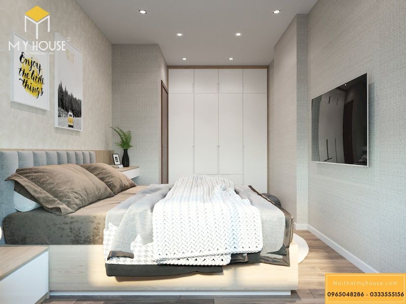 Thiết kế nội thất chung cư cao cấp 85m2 - phòng ngủ 2