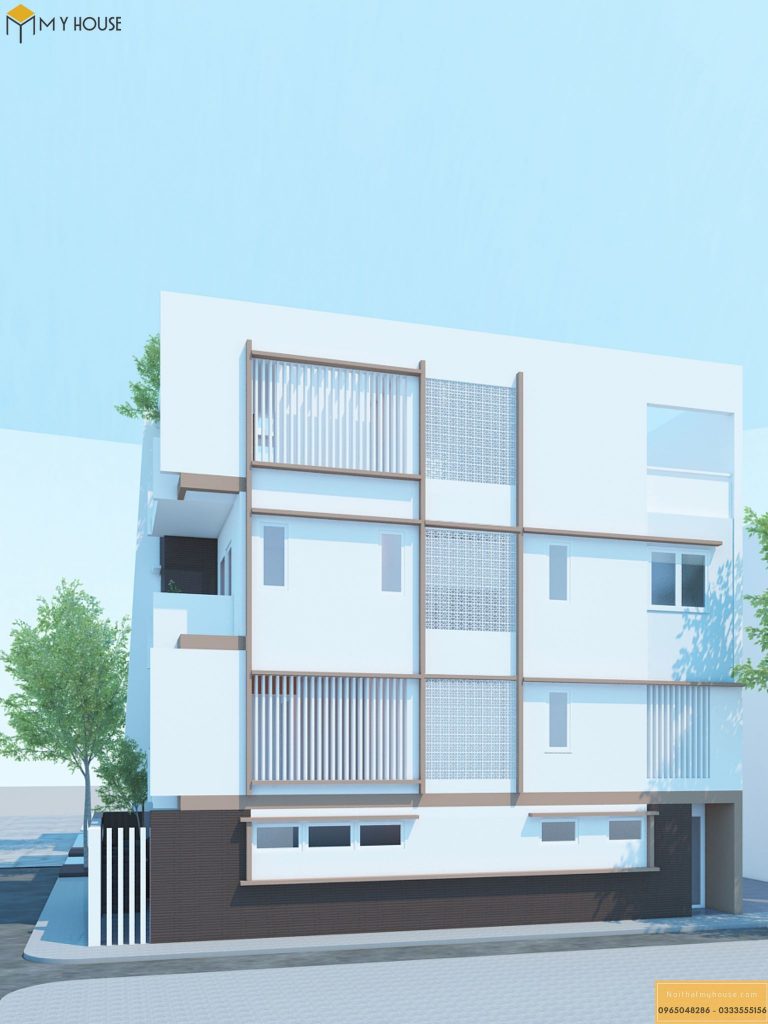 Kiến trúc nhà phố 4 tầng thiết kế ấn tượng theo phong cách tối giản