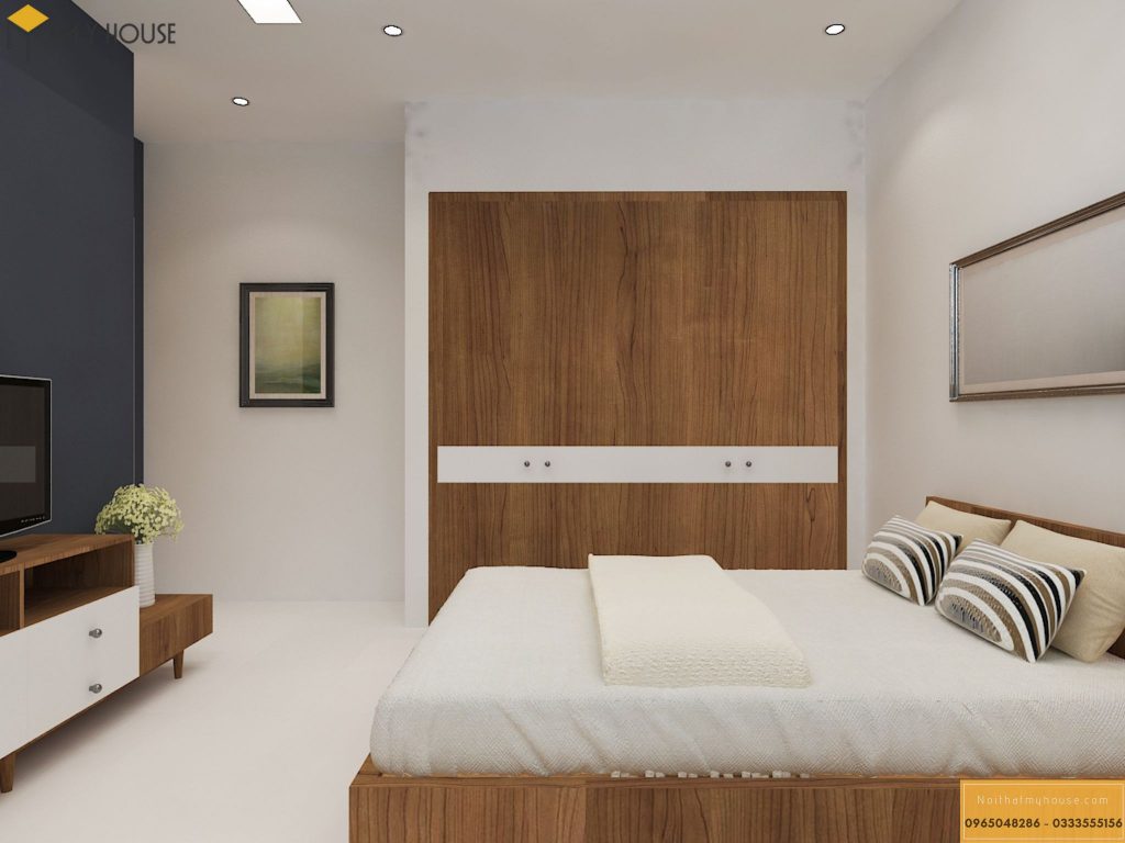 Nội thất phòng ngủ với gỗ tự nhiên