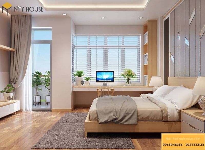 Phòng ngủ với thiết kế ấn tượng gỗ sồi Nga - view 3