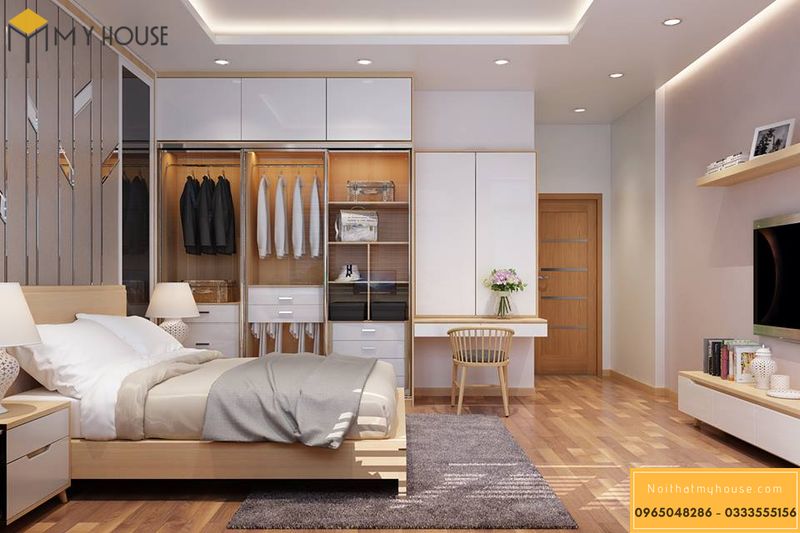 Phòng ngủ với thiết kế ấn tượng gỗ sồi Nga - view 2