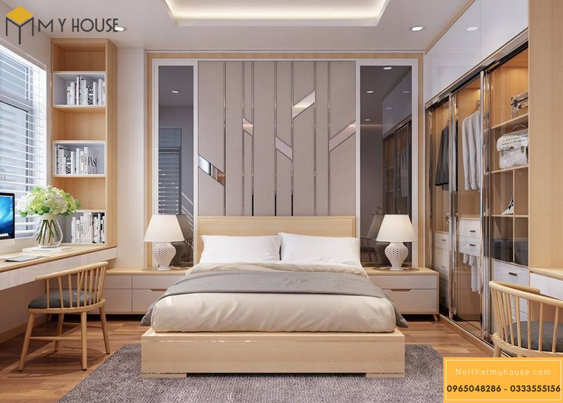 Phòng ngủ với thiết kế ấn tượng gỗ sồi Nga - view 1