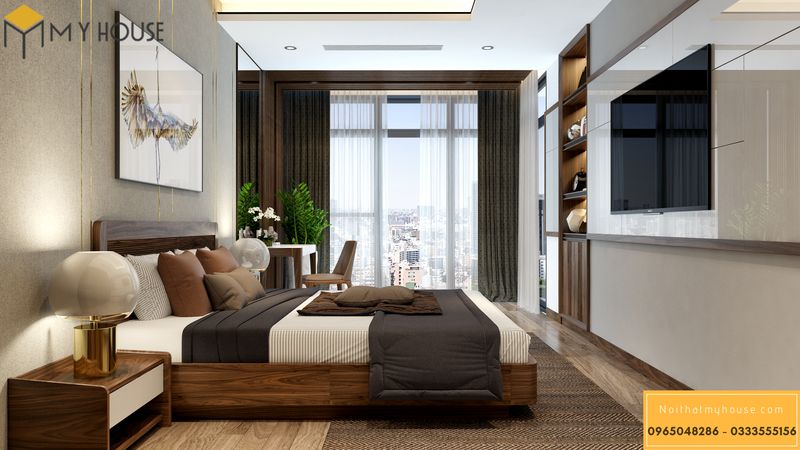 Giường ngủ gỗ tự nhiên 1,8x2m