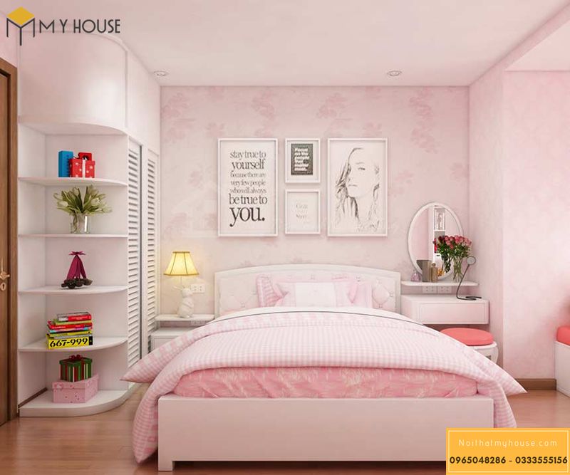 Nội thất phòng ngủ kiểu Hàn Quốc | +23 Mẫu thiết kế & Bản vẽ 3D 2024