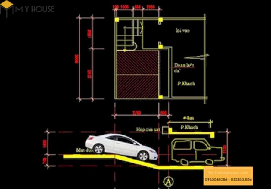 Quy định về thiết kế gara ô tô trong nhà ống