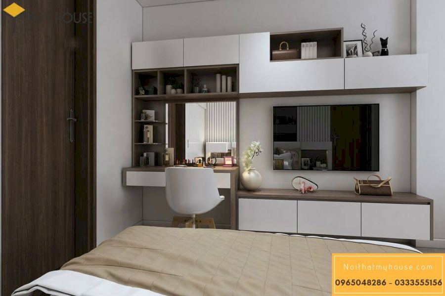 Thiết kế nội thất phòng ngủ master 60m2 - View 3