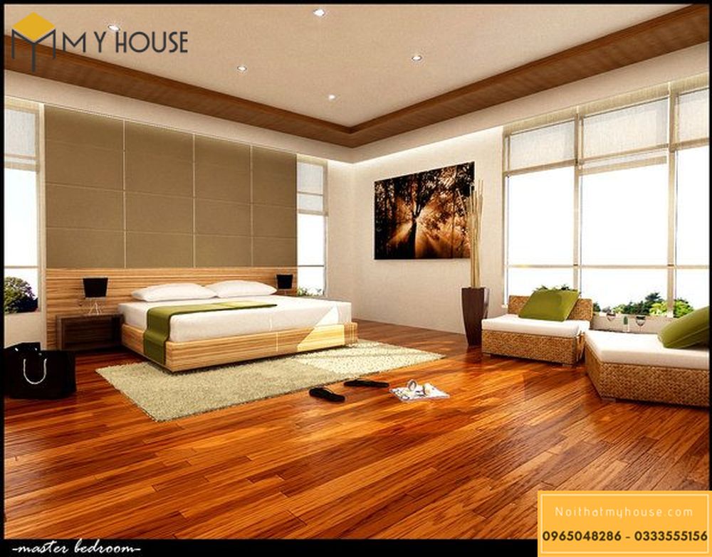 Sàn nhà được làm từ vật liệu gỗ lim