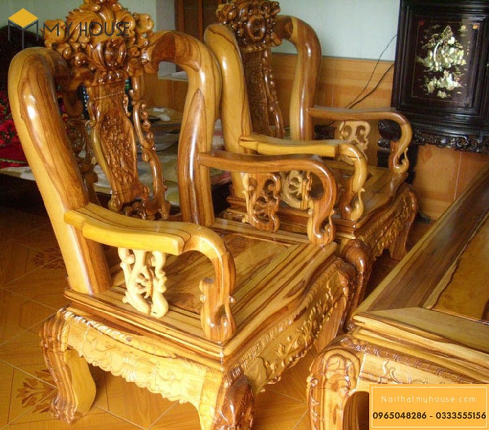 Bàn ghế gỗ mít - Mẫu 3
