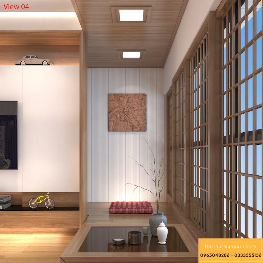 Nội thất phòng khách phong cách Nhật - View 3