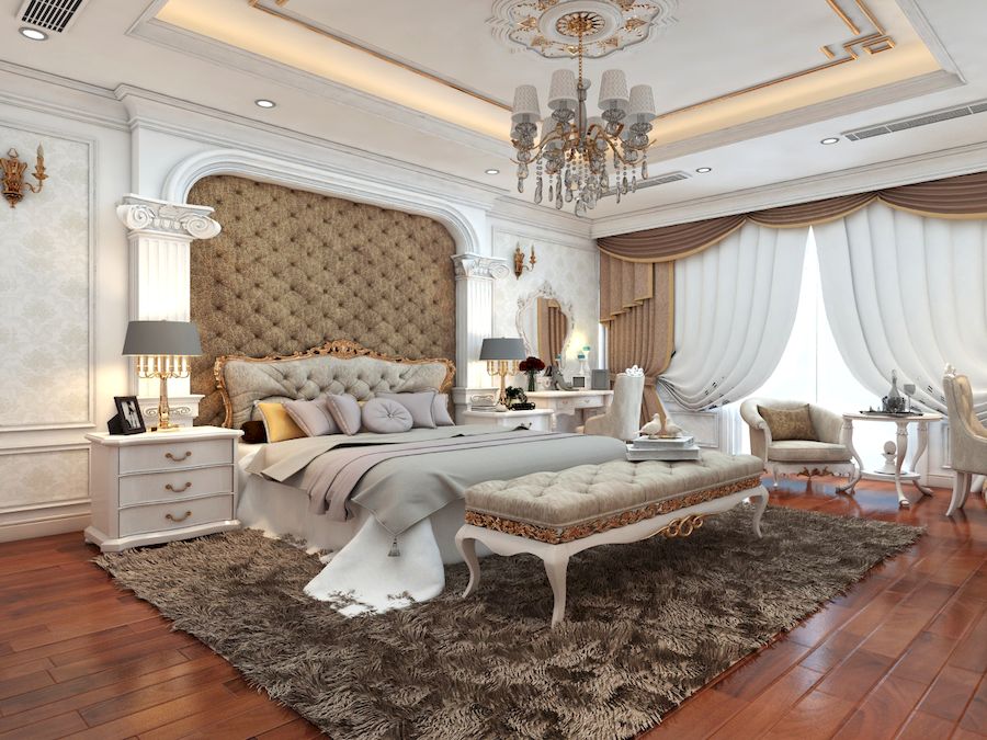 Phòng ngủ chính phong cách cổ điển Châu Âu