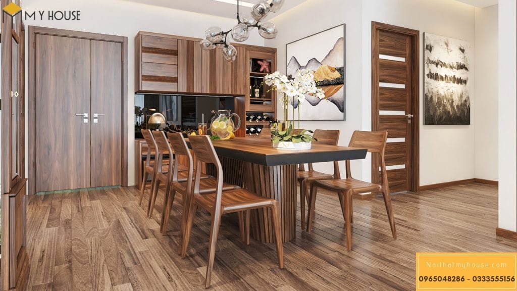 Nội thất phòng bếp hiện đại 100% bằng gỗ - View 1