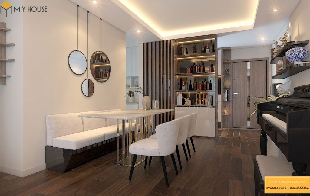 Thiết kế nội thất phòng bếp chung cư Bohemia Residence 135m2 - View 1