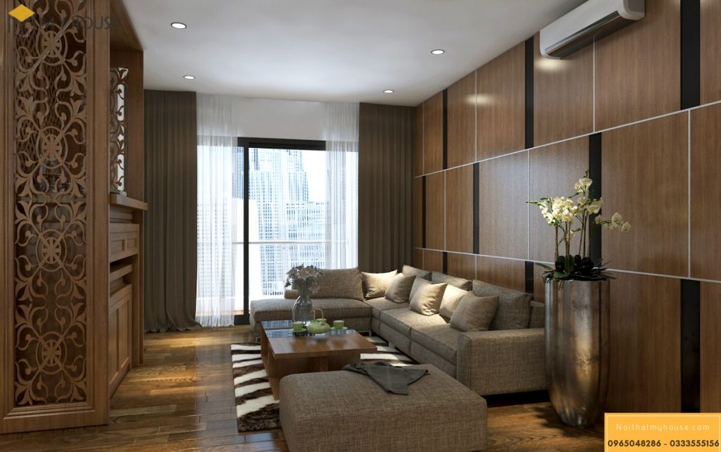Mẫu thiết kế nội thất phòng khách chung cư mini hiện đại