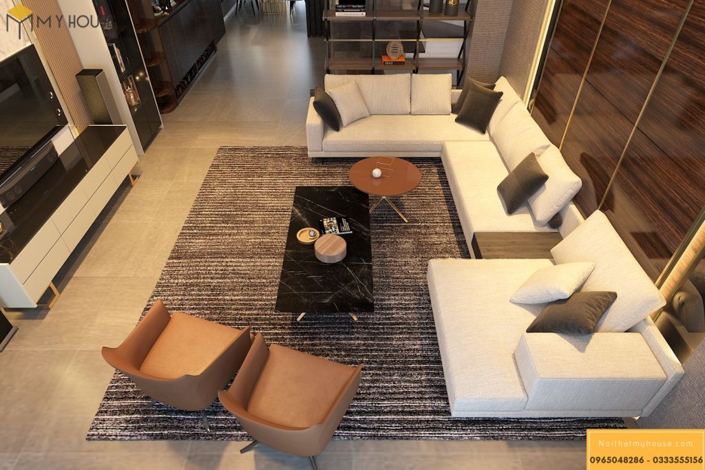 Phong cách thiết kế kế nội thất phòng khách theo phong cách hiện đại