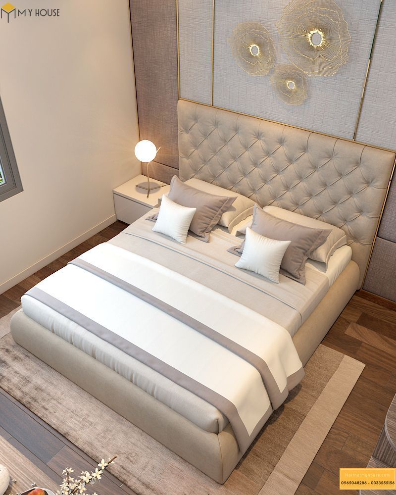 Mẫu giường ngủ đơn giản hiện đại đang là xu hướng sử dụng của nhiều giá đình