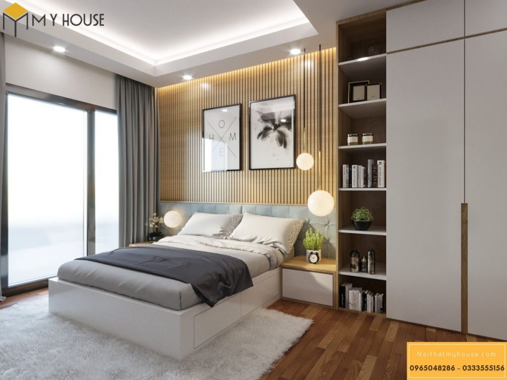 Thiết kế phòng ngủ đẹp hiện đại với chi phí vừa phải khi sử dụng gỗ công nghiệp