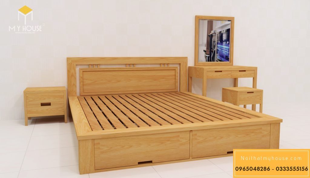 Giường gỗ tần bì