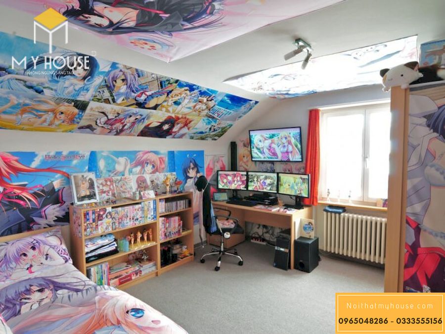 Phòng ngủ anime đẹp, đặc sắc - mẫu 1