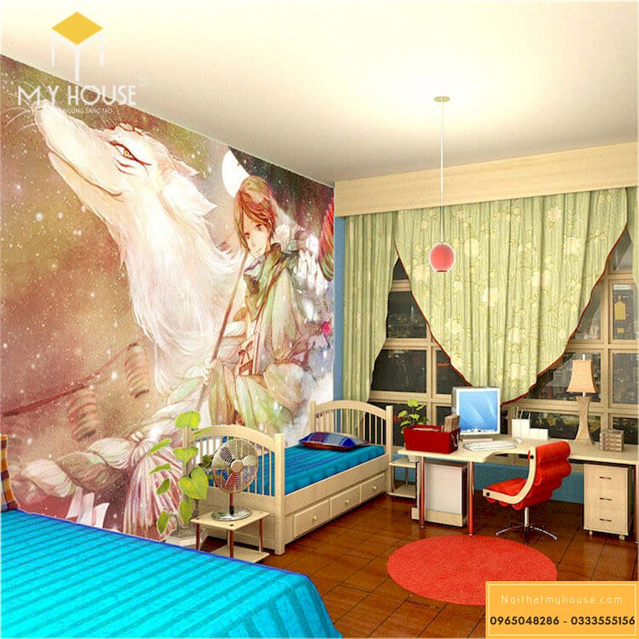 Phòng ngủ anime đẹp, đặc sắc - mẫu 2