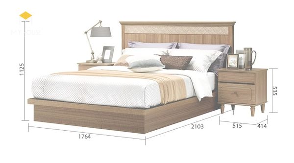 Kích thước giường và tab đầu giường phù hợp - Hình ảnh 1