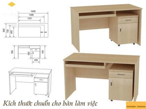 Kích thước bàn làm việc 11