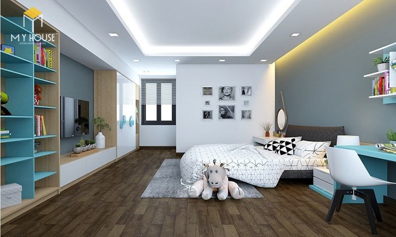Phòng ngủ con với tông màu sáng - View 1