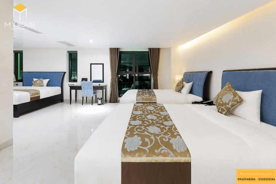 Mẫu nội thất giường tủ khách sạn đẹp 2022 - Mẫu 15