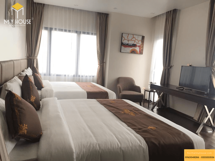 Mẫu nội thất giường tủ khách sạn đẹp 2022 - Mẫu 5