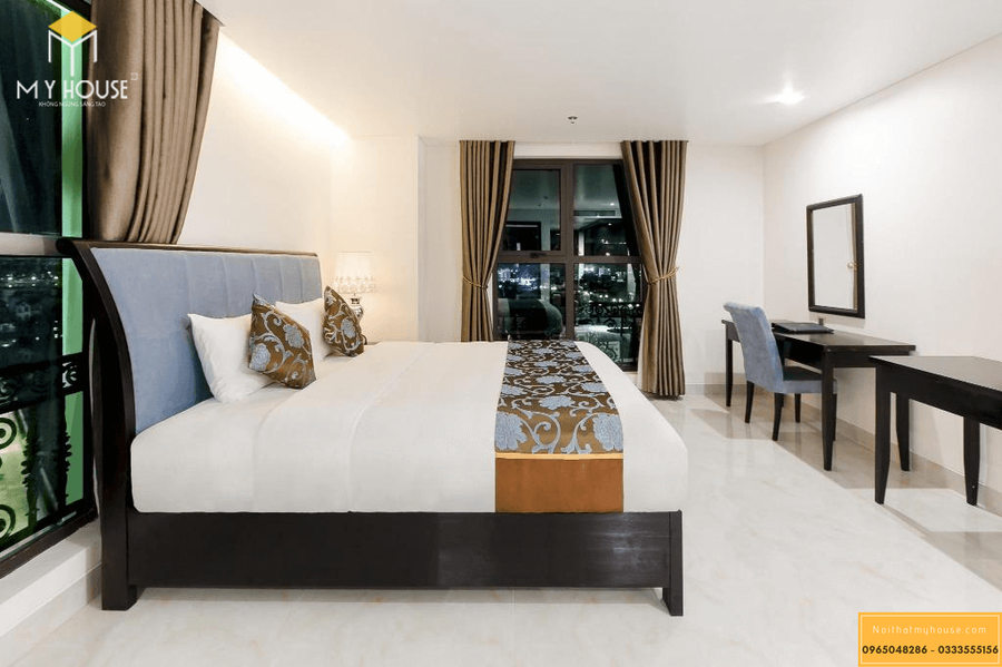 Mẫu nội thất giường tủ khách sạn đẹp 2022 - Mẫu 4