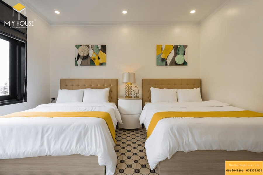 Mẫu nội thất giường tủ khách sạn đẹp 2022 - Mẫu 6