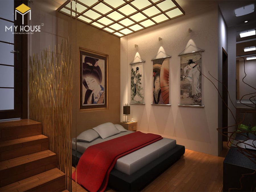 Trong quan niệm của người Nhật, phòng ngủ là để nghỉ ngơi, do đó bạn có thể thấy trong không gian này sẽ không có quá nhiều đồ đạc