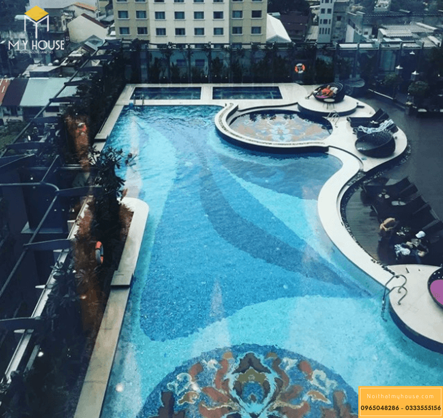 Thiết kế nội thất bể bơi của khách sạn 6 sao _ View 1