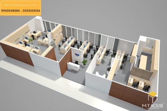 Thiết kế nội thất văn phòng 100m2 5