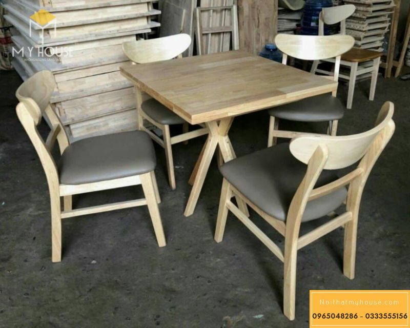 Bàn ghế nhà hàng với kiểu dáng đơn giản - Mẫu 15