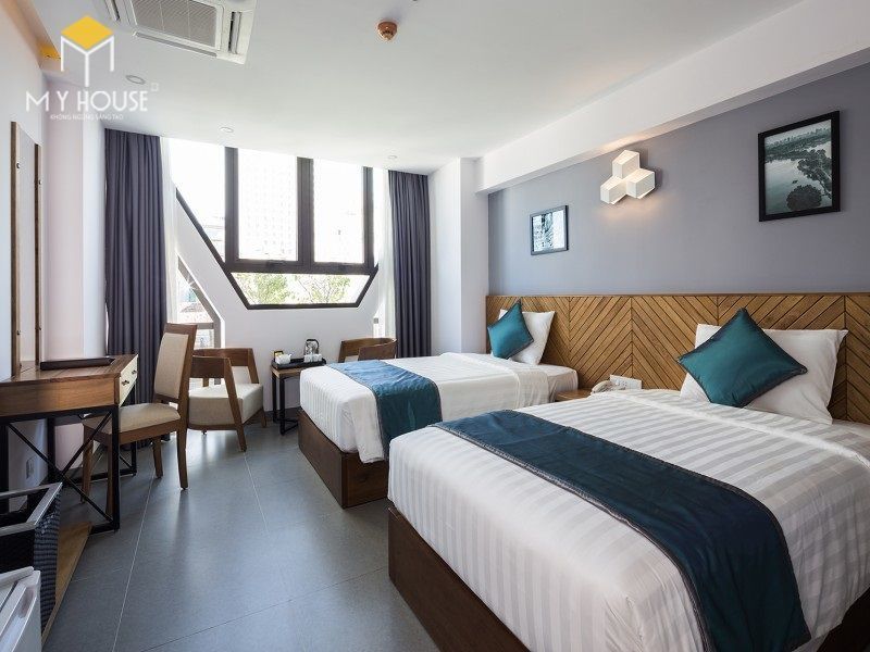 Giường ngủ khách sạn đẹp sang trọng - M4