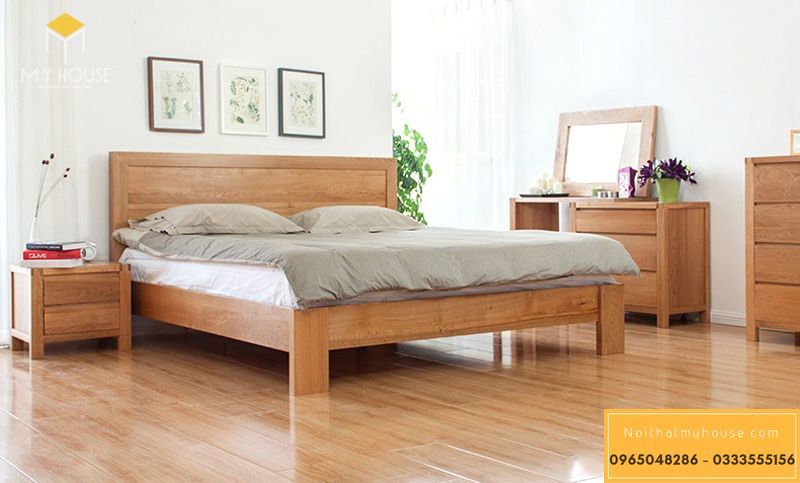 Ứng dụng của gỗ Sồi trong sản xuất giường ngủ
