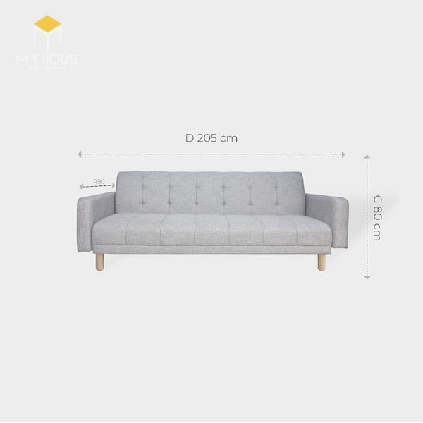 Kích thước sofa văng: R 90 x D 205 cm x C 80 cm
