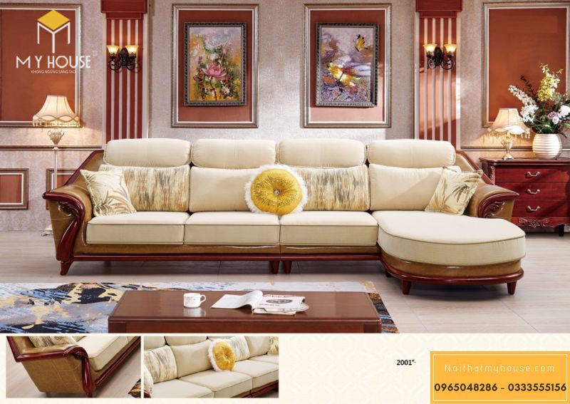 Mẫu bàn ghế sofa phong cách tân cổ điển sang trọng - M4