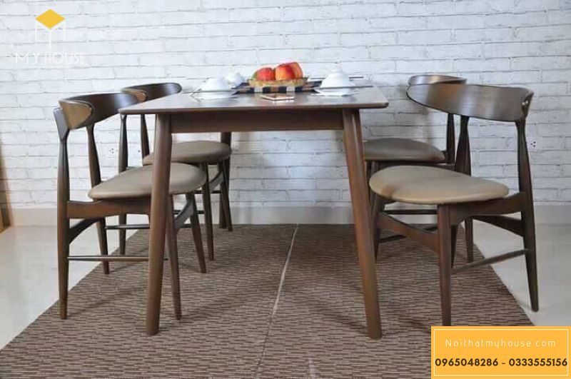 Bàn ghế gỗ tự nhiên thiết kế hiện đại cao cấp - M12