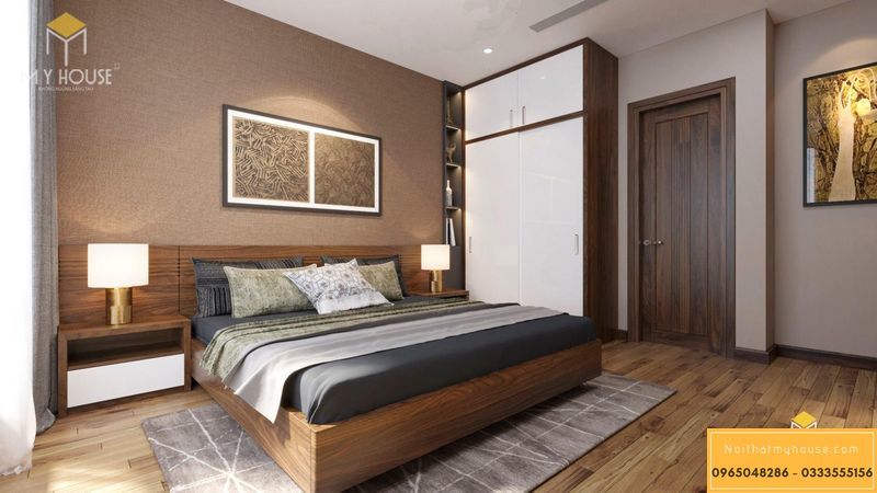 Giường gỗ cao cấp hiện đại -Mẫu 6