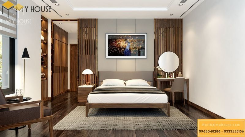 Giường gỗ cao cấp hiện đại -Mẫu 10