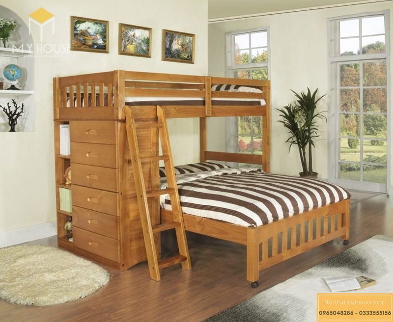Bạn nên lựa chọn giường tầng không quá cao và được thiết kế các thanh chắn